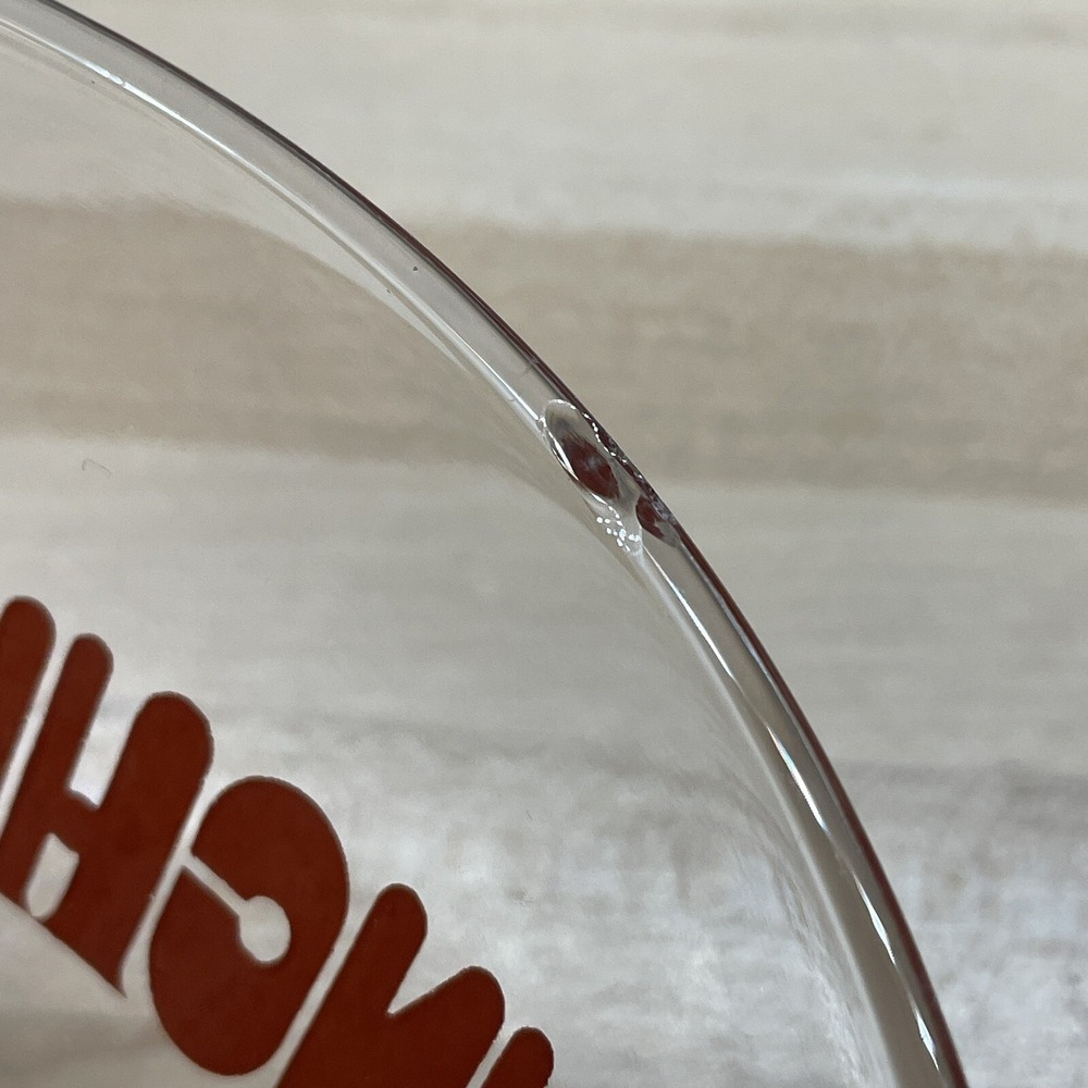 Vintage Munchies Wheaton Glass Snack Bowl Set Red Typography Heavy Set of 7 * - Picture 9 of 16